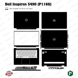 Dell Inspiron 5490 (P116G) Cut File Skin Template Vector