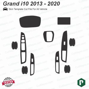 Hyundai Grand i10 2013 - 2020 Car Interior PPF or Wrap Template Vector