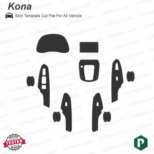 Hyundai Kona Car Interior PPF or Wrap Template Vector