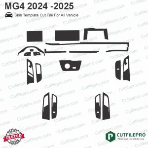 MG4 2024 -2025 Car Interior PPF or Wrap Template Vector