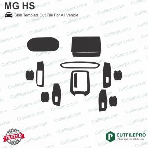 MG HS Car Interior PPF or Wrap Template Vector