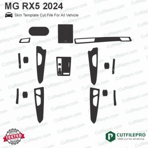MG RX5 2024 Car Interior PPF or Wrap Template Vector