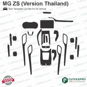 MG ZS (Version Thailand) Car Interior PPF or Wrap Template Vector