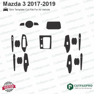 Mazda 3 2017-2019 Car Interior PPF or Wrap Template Vector