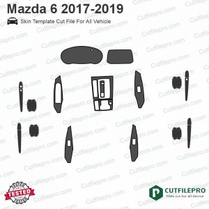 Mazda 6 2017-2019 Car Interior PPF or Wrap Template Vector
