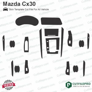 Mazda CX30 Car Interior PPF or Wrap Template Vector