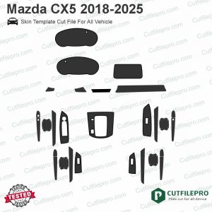 Mazda CX5 2018 -2025 Car Interior PPF or Wrap Template Vector