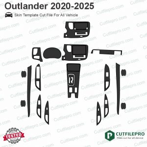 Mitsubishi Outlander 2020-2025 Car Interior PPF or Wrap Template Vector