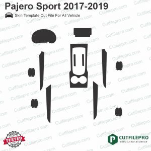 Mitsubishi Pajero Sport 2017-2019 Car Interior PPF or Wrap Template Vector