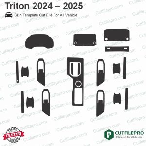 Mitsubishi  Triton 2024 - 2025 Car Interior PPF or Wrap Template Vector