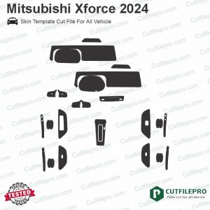 Mitsubishi Xforce 2024 Car Interior PPF or Wrap Template Vector