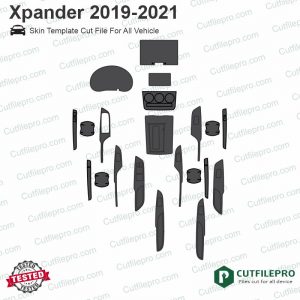 Mitsubishi Xpander 2019-2021 Car Interior PPF or Wrap Template Vector