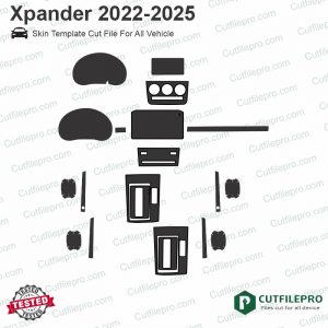Mitsubishi Xpander 2022-2025 Car Interior PPF or Wrap Template Vector