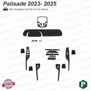 Hyundai Palisade 2023 - 2025 Car Interior PPF or Wrap Template Vector