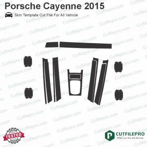 Porsche Cayenne 2015 Car Interior PPF or Wrap Template Vector