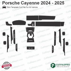 Porsche Cayenne 2024 - 2025 Car Interior PPF or Wrap Template Vector