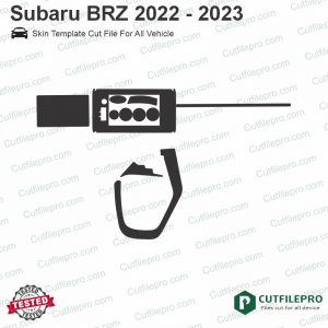 Subaru BRZ 2022 - 2023 Car Interior PPF or Wrap Template Vector