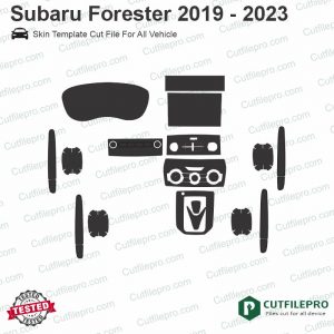 Subaru Forester 2019 - 2023 Car Interior PPF or Wrap Template Vector