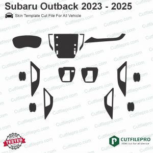 Subaru Outback 2023 - 2025 Car Interior PPF or Wrap Template Vector