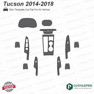 Hyundai Tucson 2014-2018 Car Interior PPF or Wrap Template Vector