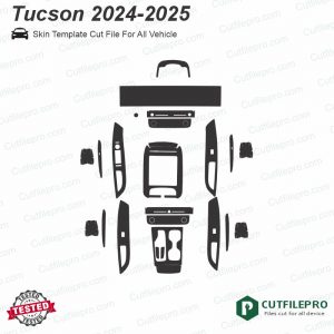 Hyundai Tucson 2024 - 2025 Car Interior PPF or Wrap Template Vector