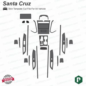 Hyundai Santa Cruz Car Interior PPF or Wrap Template Vector