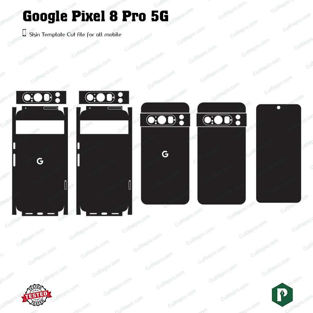 Google Pixel 8 Pro 5G Cut File Template Vector