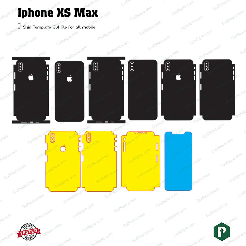 Apple Iphone XS Max Cut File Template Vector