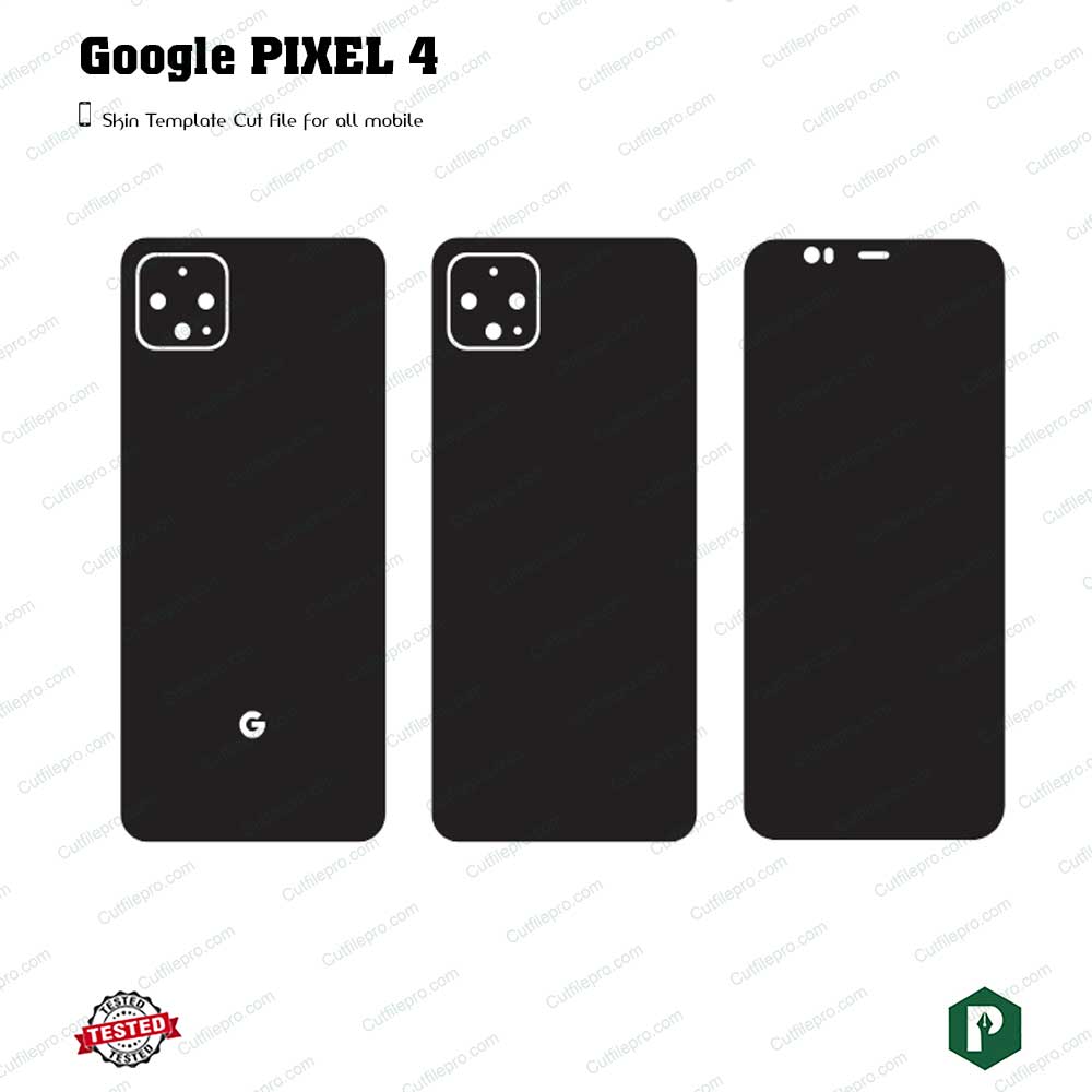 Google Pixel 4 Cut File Template Vector