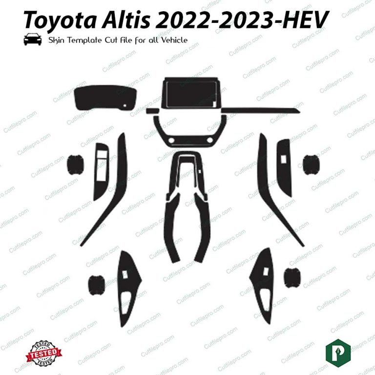 Toyota Altis 2022 2023 Hev Car Interior Ppf Or Wrap Template Vector 4156