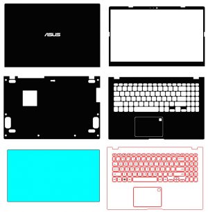 Asus X515E Cut File Skin Template Vector