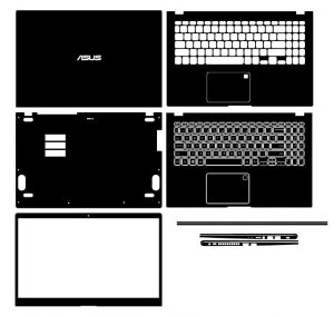 Asus Vivo Book X515M Cut File Skin Template Vector