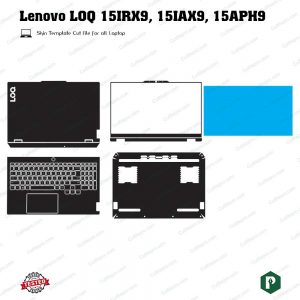 Lenovo LOQ 15IRX9, 15IAX9, 15APH9 15.6 inch Cut File Skin Template Vector