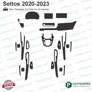 Kia Seltos 2021-2023 Car Interior PPF or Wrap Template Vector