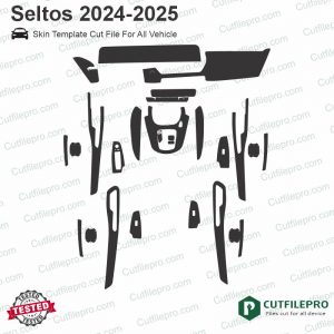 Kia Seltos 2024 - 2025 Car Interior PPF or Wrap Template Vector