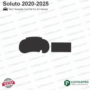 Kia Soluto 2020-2025 Car Interior PPF or Wrap Template Vector