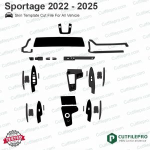 Kia Sportage 2022 - 2025 Car Interior PPF or Wrap Template Vector